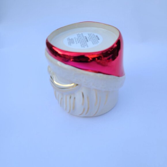 Bath & Body Works SANTA CLAUS HEAD 3-WICK Candle Holder PEDESTAL Christmas 2021 - Picture 4 of 7